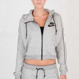 Nike Gray Zip-Up Hoodie